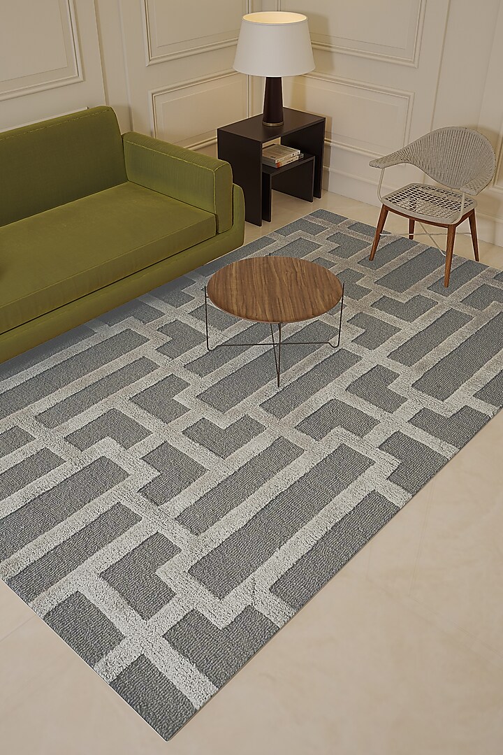 Medium Grey Woolen Rug by Jaipur Rugs at Pernia's Pop Up Shop