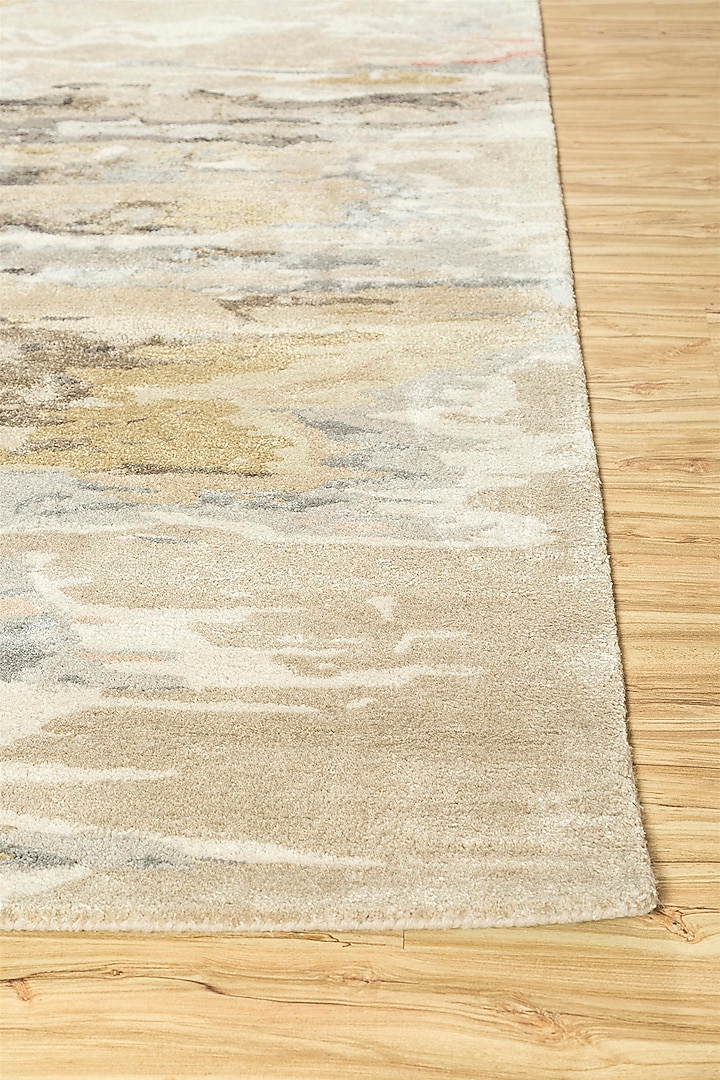 Dark Ivory Wool & Viscose Abstract Rug by Jaipur Rugs at Pernia's Pop Up Shop