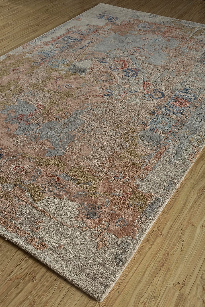 Apricot & Dark Ivory Wool Rug by Jaipur Rugs at Pernia's Pop Up Shop