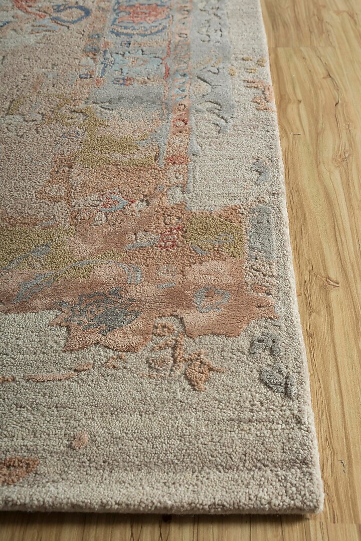 Apricot & Dark Ivory Wool Rug by Jaipur Rugs at Pernia's Pop Up Shop