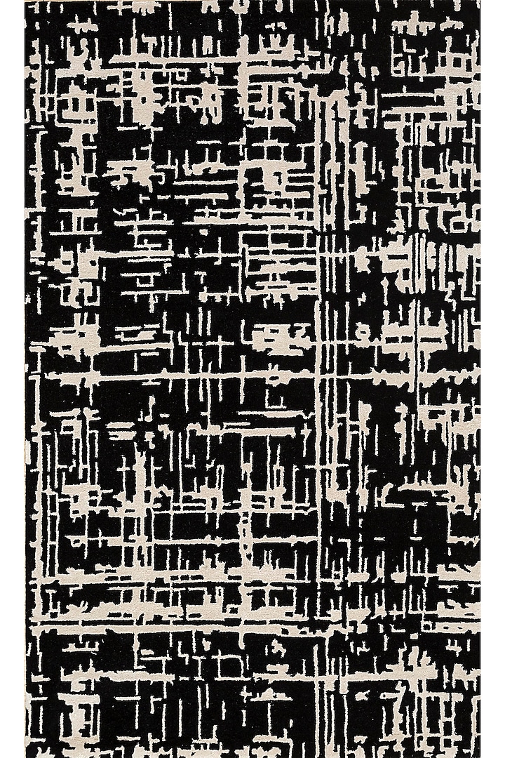 Ebony & White Wool Rug by Jaipur Rugs