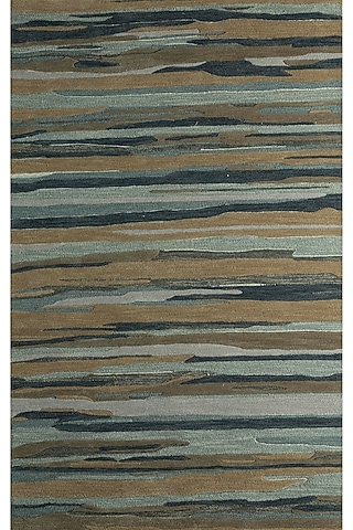 Soft Beige & Indigo Wool Rug by Jaipur Rugs