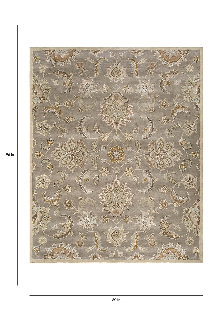 Silver Grey Wool Yarn Hand Tufted Rug by Jaipur Rugs at Pernia's Pop Up Shop