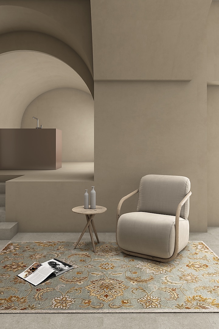 Ice Blue Wool Yarn Hand Tufted Rug by Jaipur Rugs at Pernia's Pop Up Shop