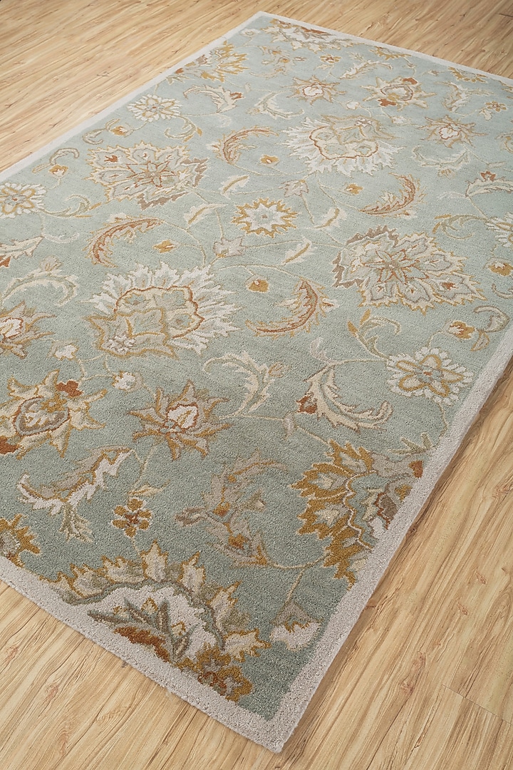 Ice Blue Wool Yarn Hand Tufted Rug by Jaipur Rugs at Pernia's Pop Up Shop