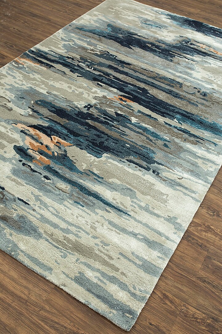 Blue Cotton Yarn Hand Tufted Rug by Jaipur Rugs at Pernia's Pop Up Shop