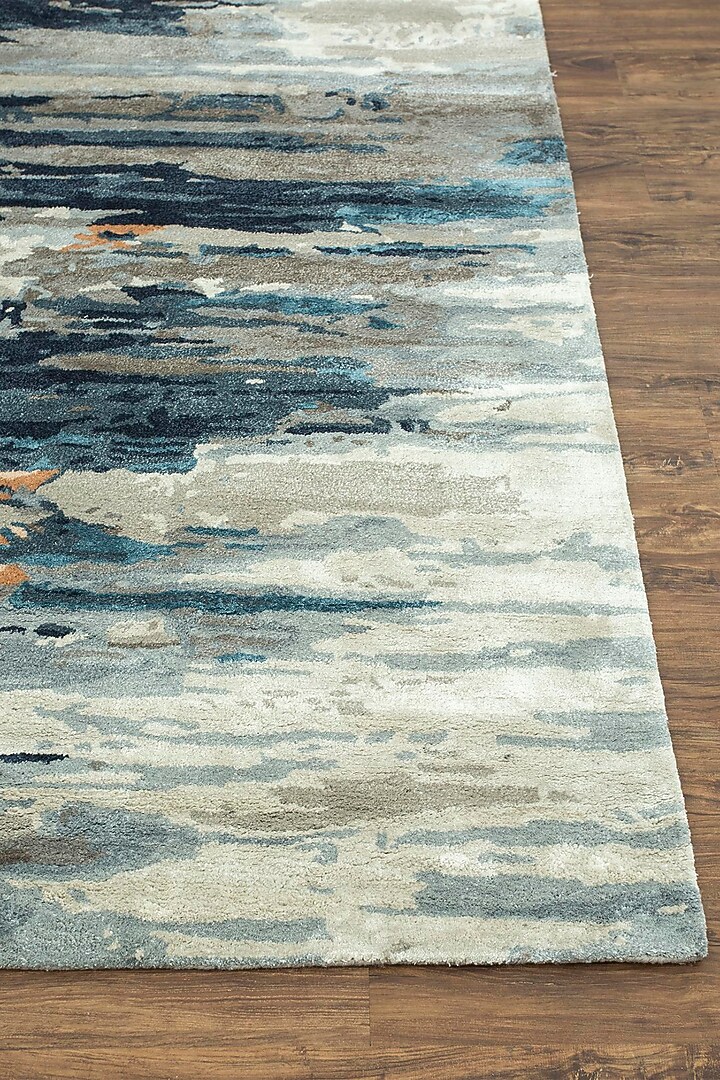 Blue Cotton Yarn Hand Tufted Rug by Jaipur Rugs at Pernia's Pop Up Shop