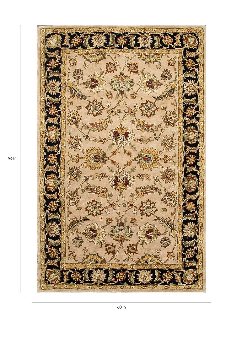 Beige Wool Yarn Hand Tufted Rug by Jaipur Rugs at Pernia's Pop Up Shop