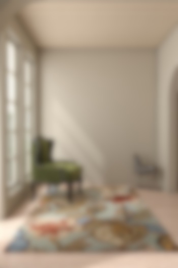 Aqua Foam Cotton Yarn Hand Tufted & Floral Printed Rug by Jaipur Rugs at Pernia's Pop Up Shop