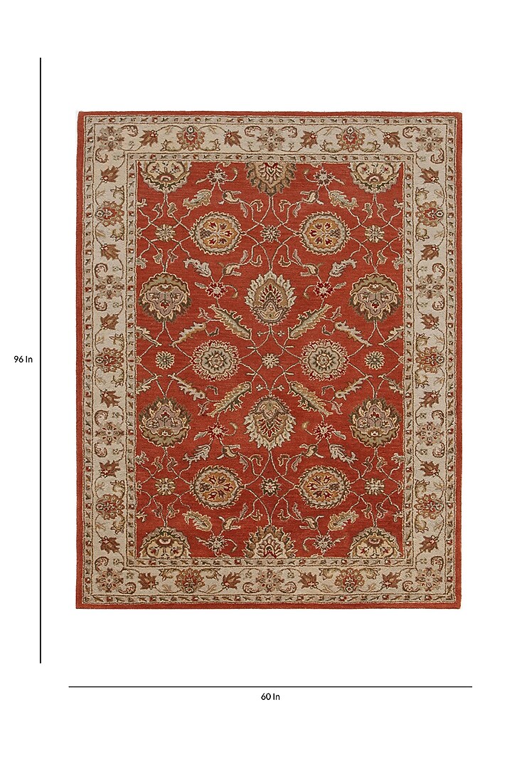 Classic Rust Wool Yarn Hand Tufted Rug by Jaipur Rugs at Pernia's Pop Up Shop