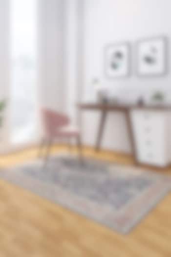 Deep Navy Cotton Yarn Floral Printed & Hand Tufted Rug by Jaipur Rugs at Pernia's Pop Up Shop