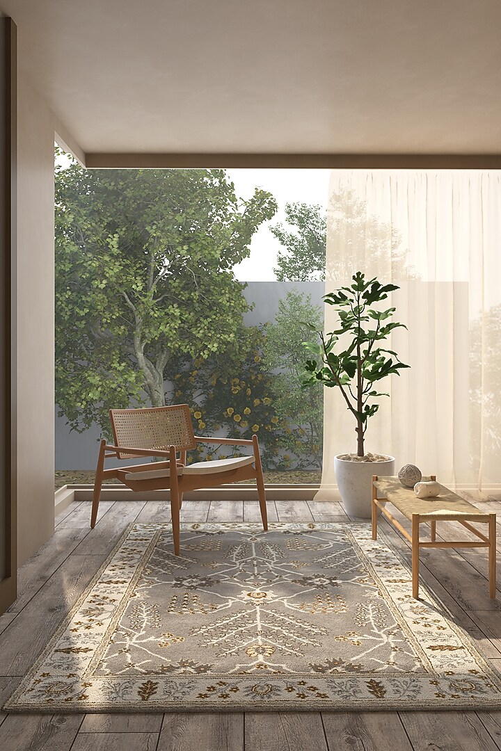 Grey Wool Hand Tufted Rug by Jaipur Rugs at Pernia's Pop Up Shop