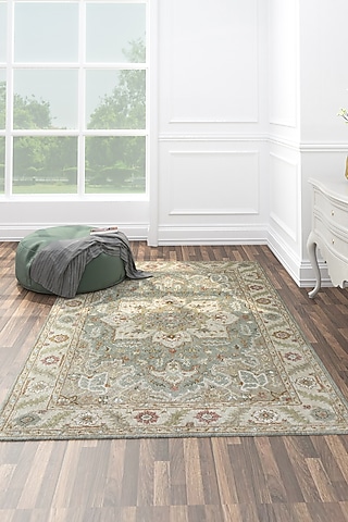 Blue Surf Wool Hand Tufted Rug by Jaipur Rugs
