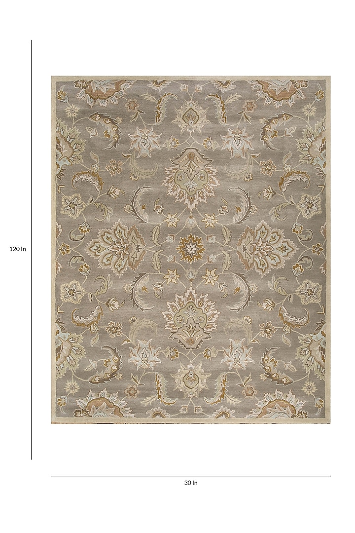 Silver Grey Wool Yarn Hand Tufted Rug by Jaipur Rugs at Pernia's Pop Up Shop