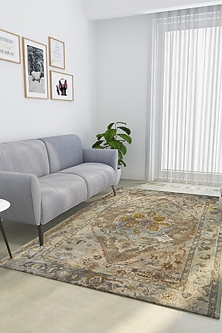 Dark Taupe Viscose Yarn Hand Tufted Rug by Jaipur Rugs