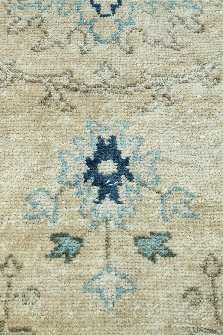 Beige Wool Yarn & Cotton Yarn Oriental Hand-Knotted Area Rug by Jaipur Rugs at Pernia's Pop Up Shop