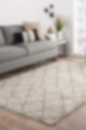 Natural Grey Wool Yarn & Cotton Yarn Morrocan Hand-Knotted Area Rug by Jaipur Rugs at Pernia's Pop Up Shop