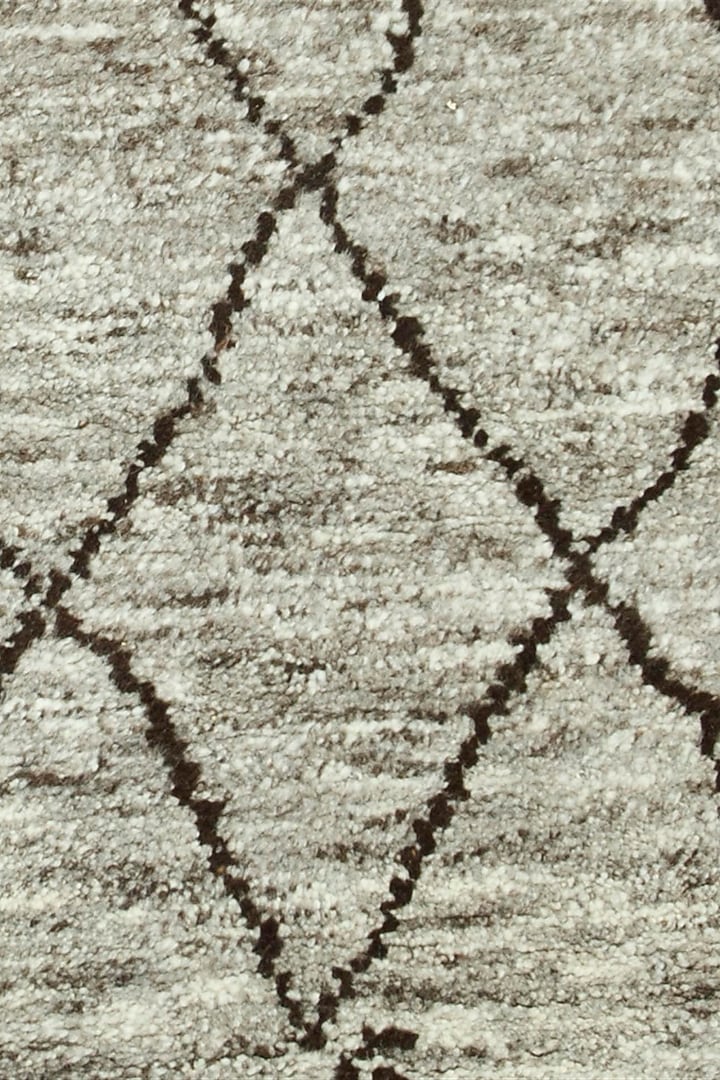 Natural Grey Wool Yarn & Cotton Yarn Morrocan Hand-Knotted Area Rug by Jaipur Rugs at Pernia's Pop Up Shop
