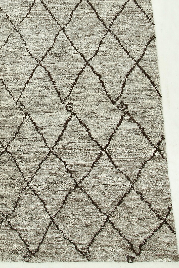 Natural Grey Wool Yarn & Cotton Yarn Morrocan Hand-Knotted Area Rug by Jaipur Rugs at Pernia's Pop Up Shop