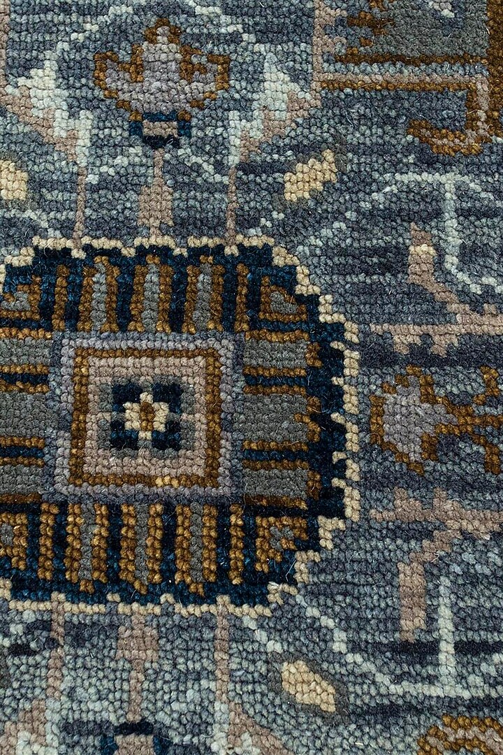 Deep Blue Wool & Cotton Yarn Oriental Hand-Knotted Area Rug by Jaipur Rugs at Pernia's Pop Up Shop