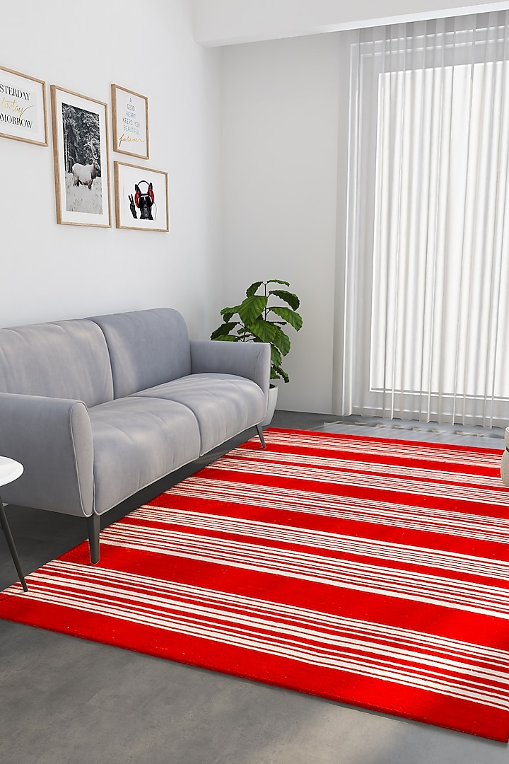 Mars Red Wool Yarn Rug by Jaipur Rugs at Pernia's Pop Up Shop