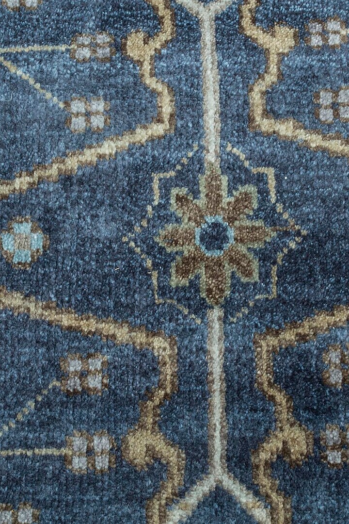 Indigo Blue Wool Yarn Rug by Jaipur Rugs at Pernia's Pop Up Shop