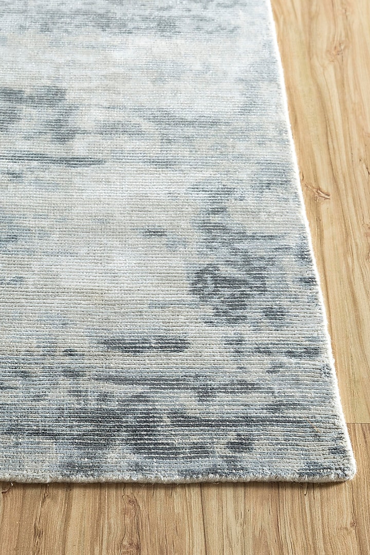 Stone Grey Wool Yarn & Viscose Yarn Handwoven Rug by Jaipur Rugs at Pernia's Pop Up Shop
