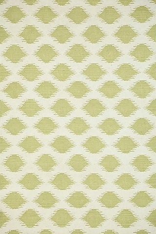 White & Wild Lime Flat Woven Area Rug by Jaipur Rugs
