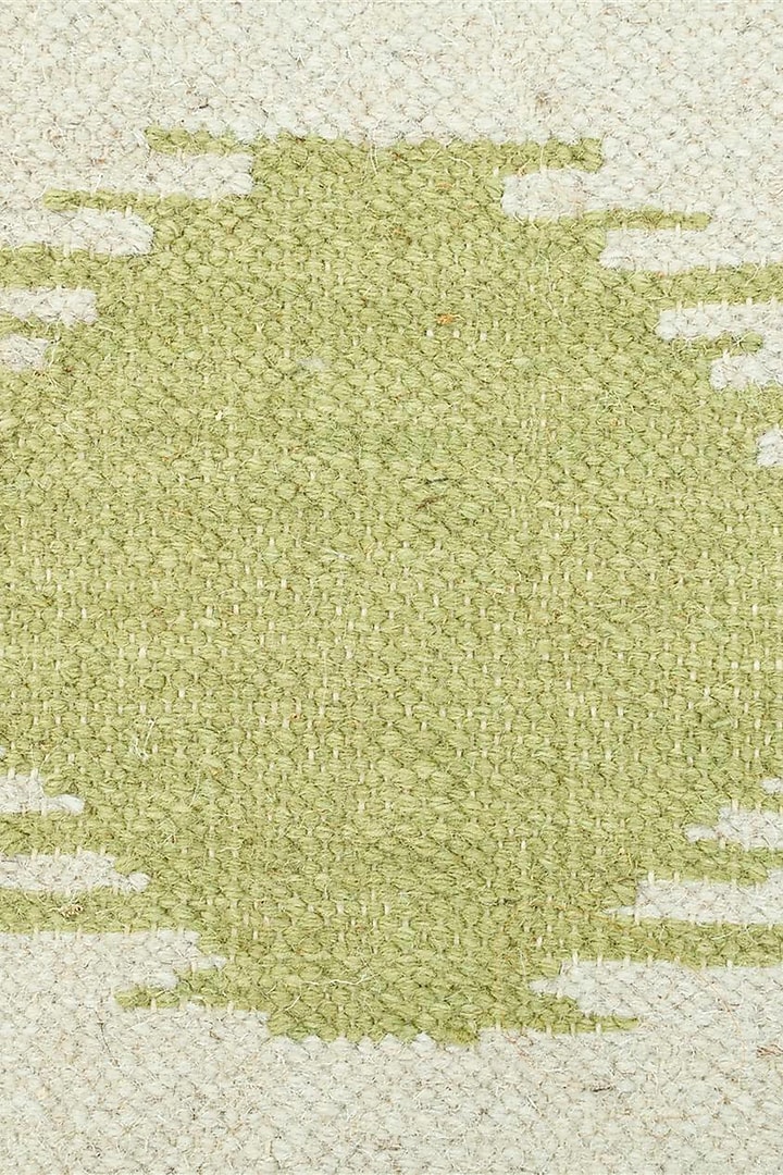 White & Wild Lime Flat Woven Area Rug by Jaipur Rugs at Pernia's Pop Up Shop