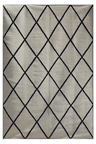 Antique White & Ebony Flat Woven Area Rug by Jaipur Rugs