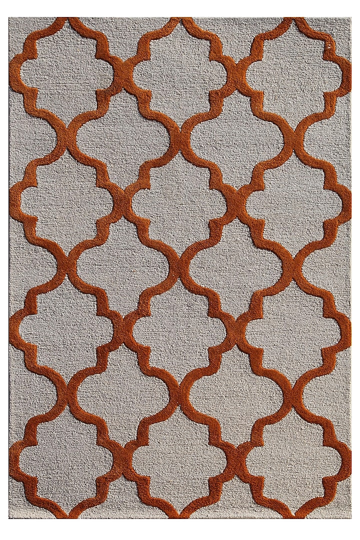 White & Sun Orange Hand-Tufted Area Rug by Jaipur Rugs
