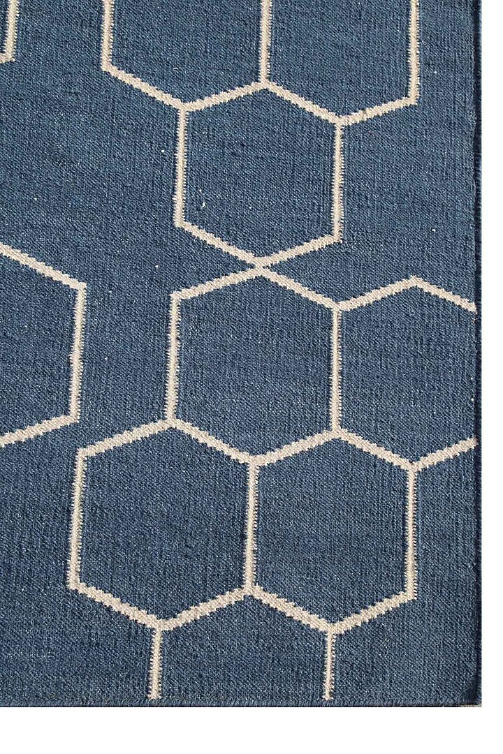 Dark Denim & Antique White Flat Woven Area Rug by Jaipur Rugs at Pernia's Pop Up Shop