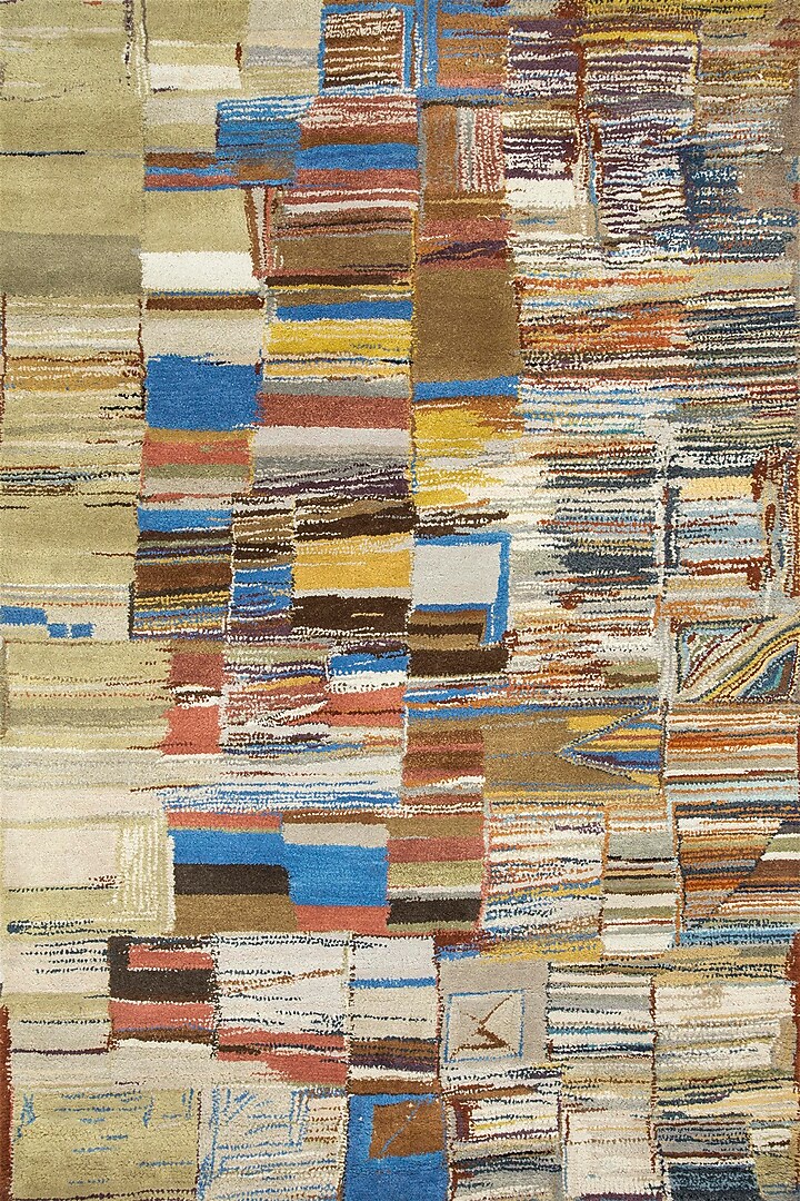Multi-Colored Striped Hand-Tufted Area Rug by Jaipur Rugs at Pernia's Pop Up Shop