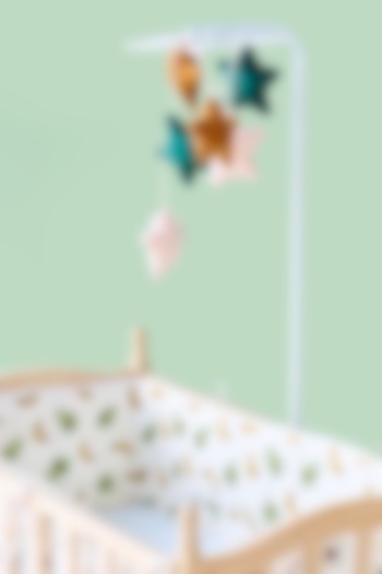 White Cotton & Muslin Hand Printed Bed Bumpers (Set of 2) by Jaipur Gate at Pernia's Pop Up Shop