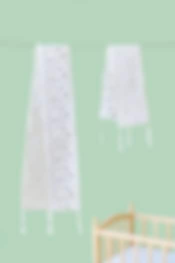 White Cotton & Muslin Hand Printed Bed Bumpers (Set of 2) by Jaipur Gate at Pernia's Pop Up Shop