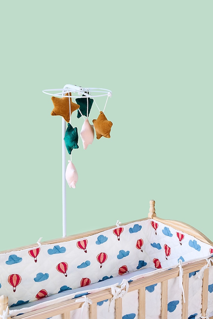 White Cotton & Muslin Hand Printed Bed Bumpers (Set of 2) by Jaipur Gate at Pernia's Pop Up Shop