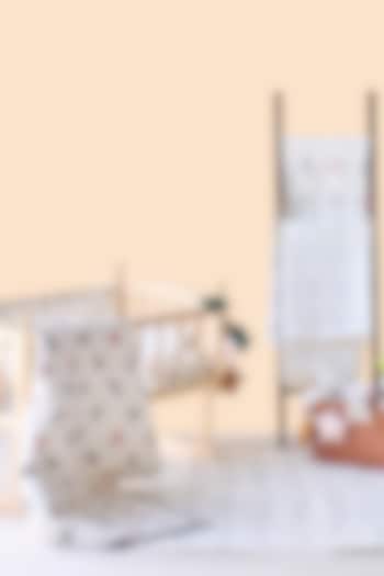 White Cotton & Muslin Hand Printed Baby Bedding Cot Set by Jaipur Gate at Pernia's Pop Up Shop