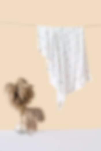 White Cotton & Muslin Hand Printed Baby Dohar Blanket by Jaipur Gate at Pernia's Pop Up Shop