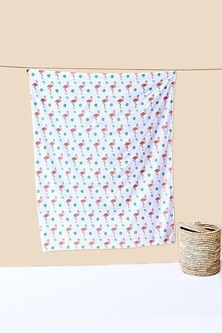White Cotton & Muslin Hand Printed Baby Bedding Set by Jaipur Gate
