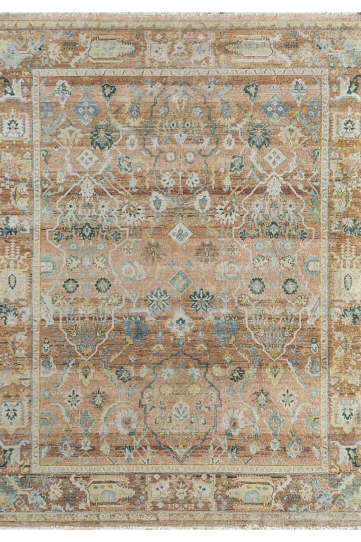 Apricot & Burnt Red Hand-Knotted Area Rug by Jaipur Rugs at Pernia's Pop Up Shop