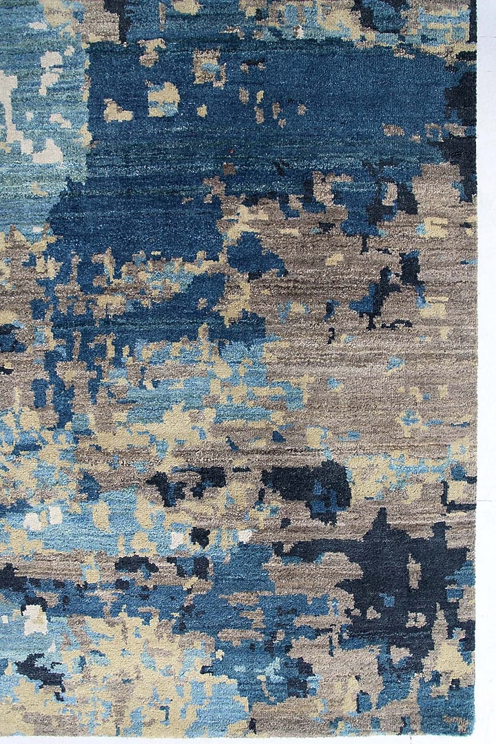 Denim Blue Hand-Knotted Area Rug by Jaipur Rugs at Pernia's Pop Up Shop