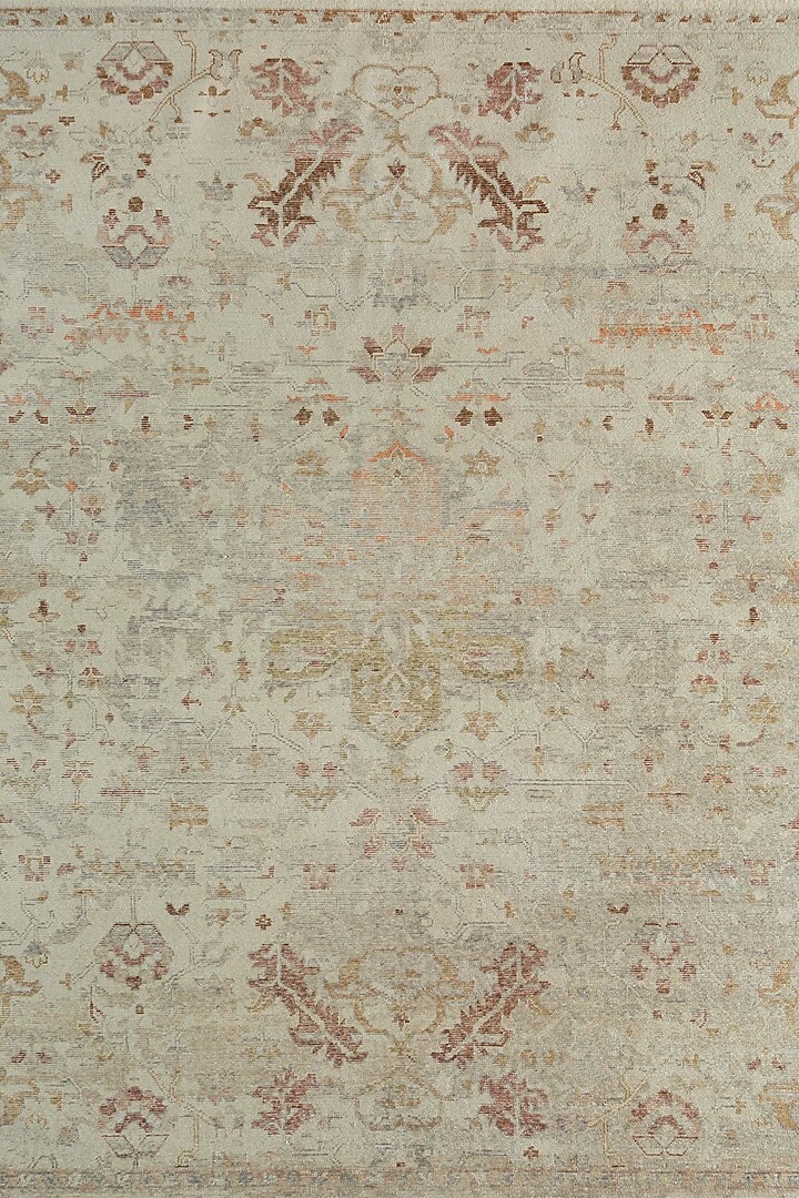 White & Medium Taupe Hand-Knotted Area Rug by Jaipur Rugs at Pernia's Pop Up Shop
