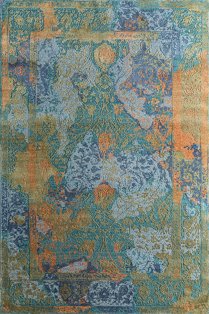 Capri & Fresh Turquoise Hand-Knotted Area Rug by Jaipur Rugs at Pernia's Pop Up Shop