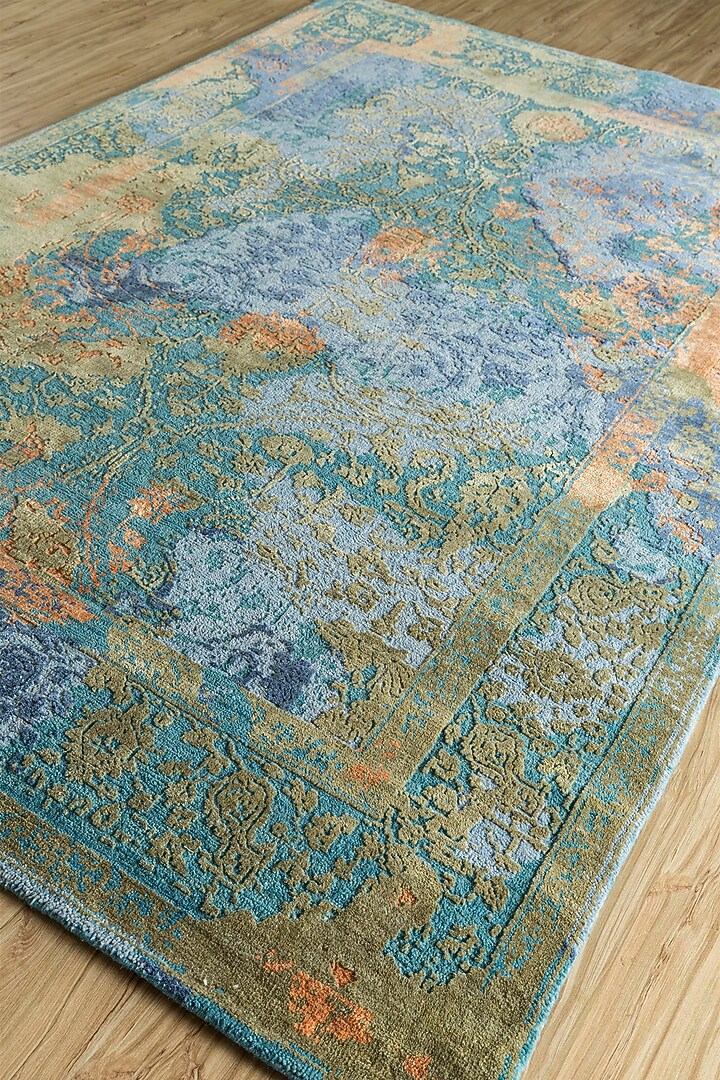 Capri & Fresh Turquoise Hand-Knotted Area Rug by Jaipur Rugs at Pernia's Pop Up Shop
