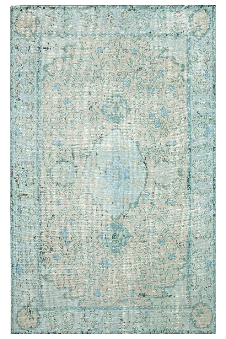 Sea Blue & Sea Mist Green Hand-Knotted Area Rug by Jaipur Rugs at Pernia's Pop Up Shop