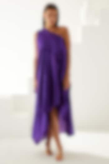 Violet Modal One-Shoulder Asymmetrical Maxi Dress by Wear JaJa at Pernia's Pop Up Shop