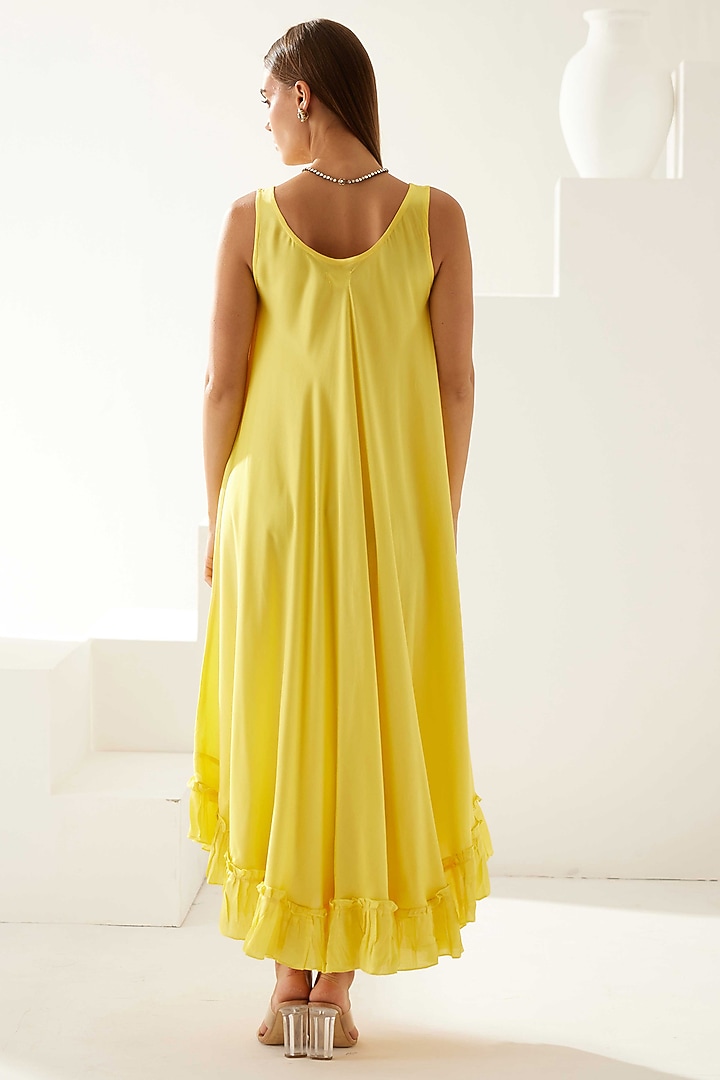 Yellow Modal Midi Summer Dress by Wear JaJa at Pernia's Pop Up Shop