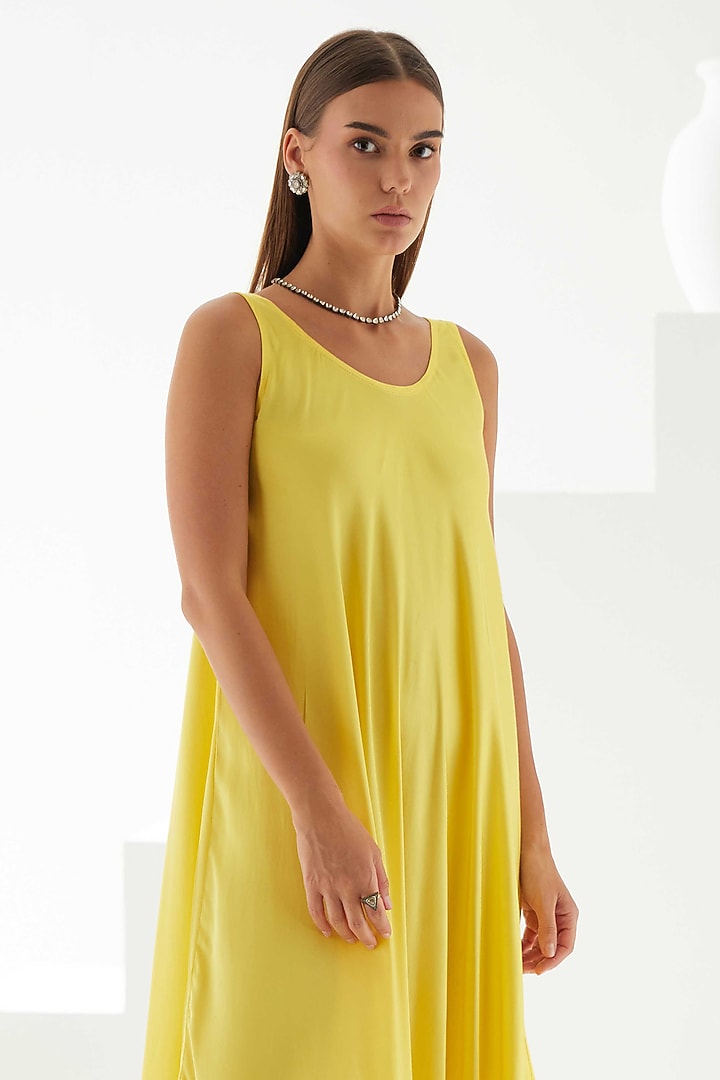 Yellow Modal Midi Summer Dress by Wear JaJa at Pernia's Pop Up Shop