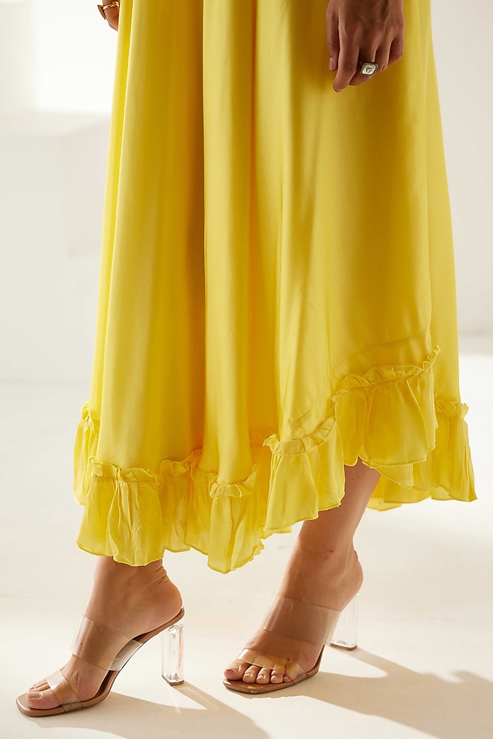 Yellow Modal Midi Summer Dress by Wear JaJa at Pernia's Pop Up Shop