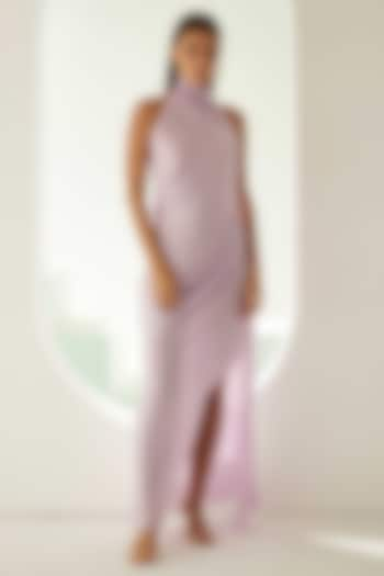 Lilac Modal Halter Maxi Dress by Wear JaJa at Pernia's Pop Up Shop